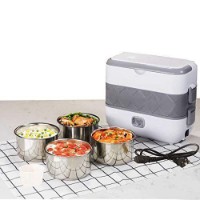 2Layer Electric Lunch Box/ Food Warmer Heater Rice Cooker Travel Portable 110V