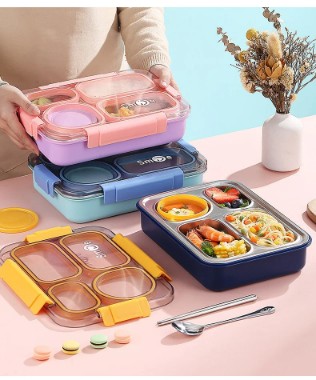 4 Compartment office lunch box